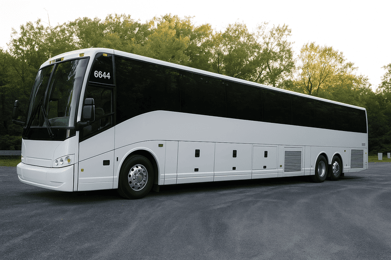 exterior of Charter Bus Rental Hamden coach bus